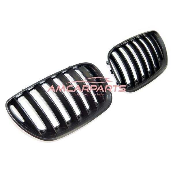 Upgrade Design Kühlergrill / Sportgrill passend für BMW X5 E53 Facelift 03-07 Matt schwarz
