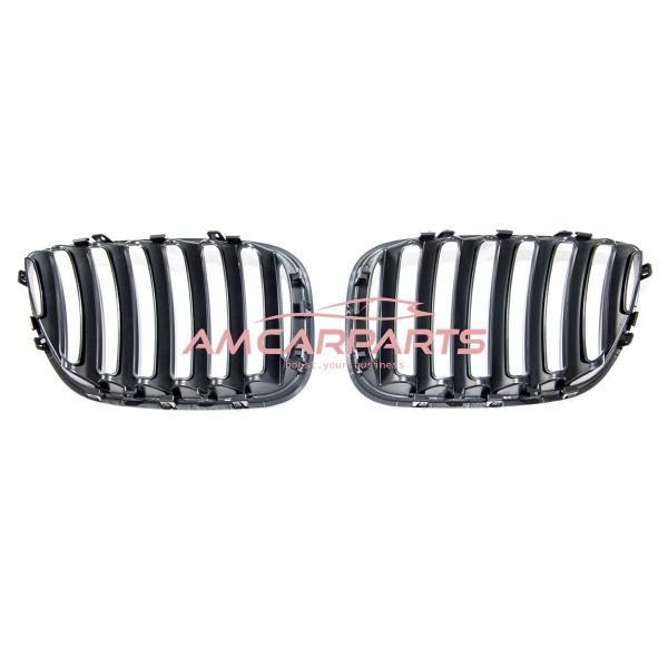 Upgrade Design Kühlergrill / Sportgrill passend für BMW X5 E53 Facelift 03-07 Matt schwarz