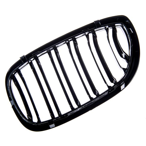 Upgrade Design Kühlergrill / Sportgrill passend für BMW 3er E46 Facelift Coupe/Cabrio 03-06 Hochglanz schwarz