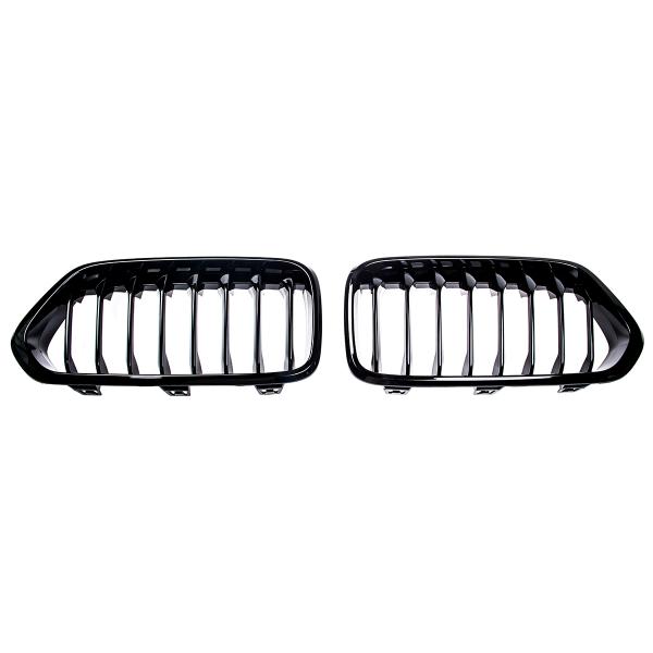 Upgrade Design Kühlergrill / Sportgrill passend für BMW X2 F39 17-23 Hochglanz schwarz