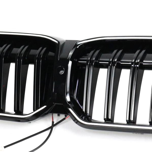 LumiFire Upgrade LED-Kühlergrill mit einer Lamelle in Schwarz glänzend passend für BMW 3er G20 LCI 2023 +
