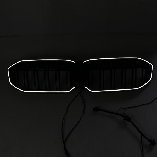 LumiFire Upgrade LED-Kühlergrill mit einer Lamelle in Schwarz glänzend passend für BMW 3er G20 LCI 2023 +