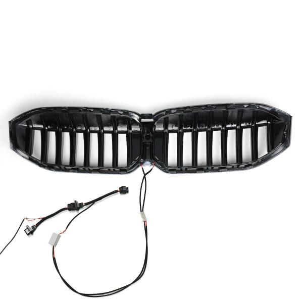 LumiFire Upgrade LED-Kühlergrill mit einer Lamelle in Schwarz glänzend passend für BMW 3er G20 LCI 2023 +
