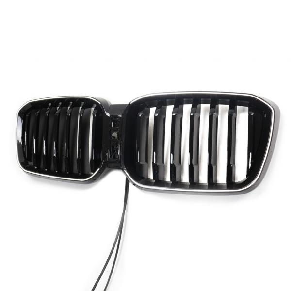 LumiFire Upgrade LED-Grill mit einer Lamelle in Schwarz glänzend passend für BMW X3 Serie G01 LCI 2021 +
