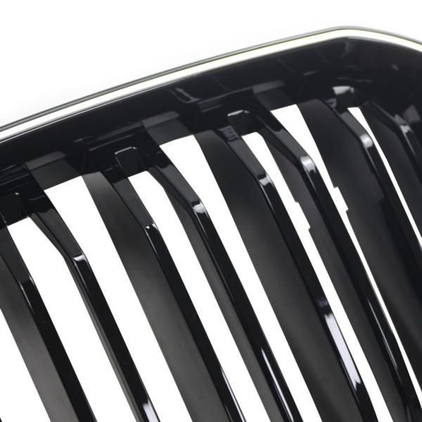 LumiFire Upgrade LED-Doppellamellen-Grill in Schwarz glänzend passend für BMW X3 Serie G01 LCI 2021 +