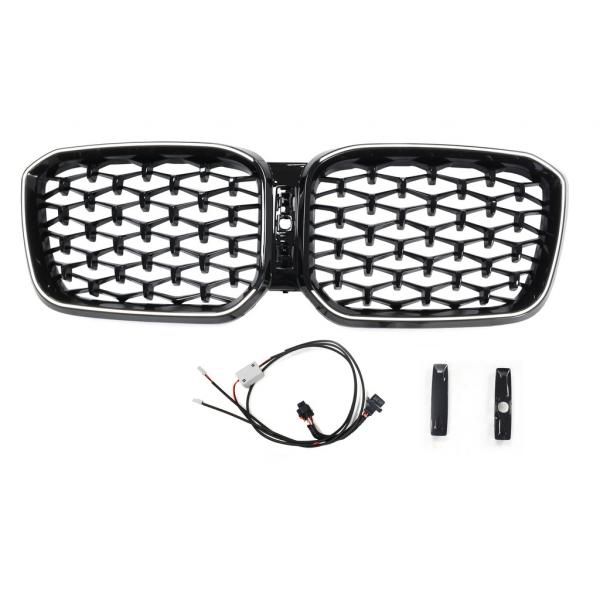 LumiFire Upgrade LED-Kühlergrill passend für BMW X3 Serie G01 LCI 2021 + für Umbau auf Diamantdesign/Look