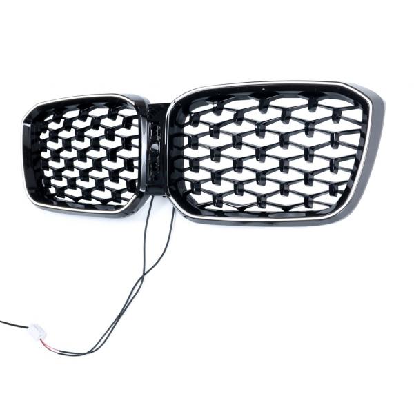 LumiFire Upgrade LED-Kühlergrill passend für BMW X3 Serie G01 LCI 2021 + für Umbau auf Diamantdesign/Look