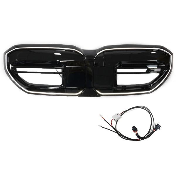 LumiFire Upgrade LED-Kühlergrill in Hochglanzschwarz passend für BMW 5er G60 2024 +