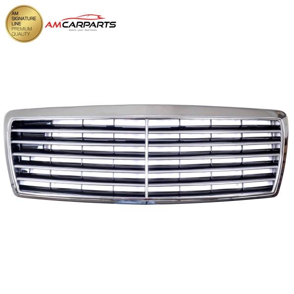 Upgrade Design Kühlergrill / Sportgrill passend für Mercedes Benz C-Klasse W202 / S202 93-00 Hochglanz schwarz / chrom
