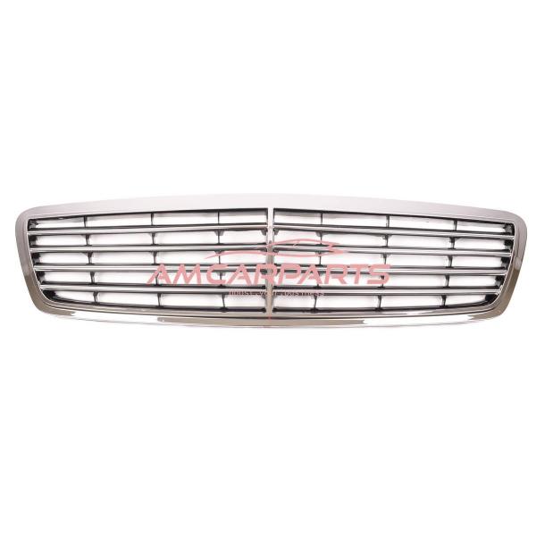 Upgrade Design Kühlergrill / Sportgrill passend für Mercedes Benz C-Klasse W203 / S203 00-07 Hochglanz schwarz / chrom