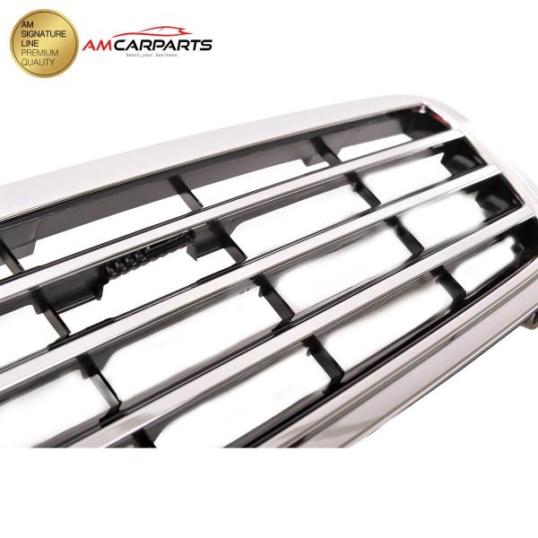 Upgrade Design Kühlergrill / Sportgrill passend für Mercedes Benz C-Klasse W203 / S203 00-07 Hochglanz schwarz / chrom