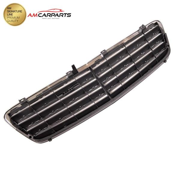 Upgrade Design Kühlergrill / Sportgrill passend für Mercedes Benz C-Klasse W203 / S203 00-07 Hochglanz schwarz / chrom