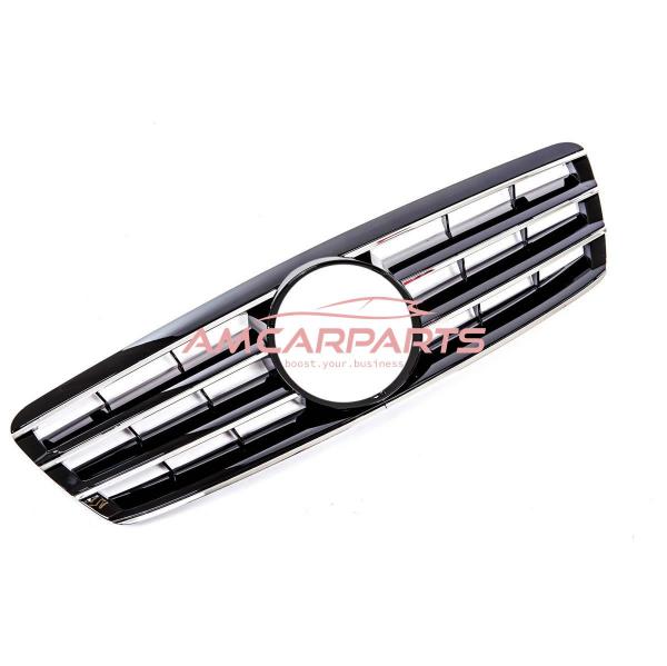 Upgrade Design Kühlergrill / Sportgrill passend für Mercedes Benz C-Klasse W203 / S203 00-07 Hochglanz schwarz / chrom