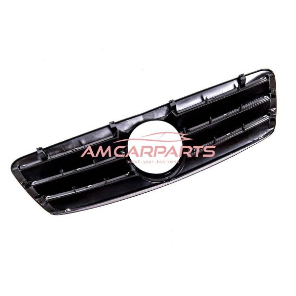 Upgrade Design Kühlergrill / Sportgrill passend für Mercedes Benz C-Klasse W203 / S203 00-07 Hochglanz schwarz / chrom