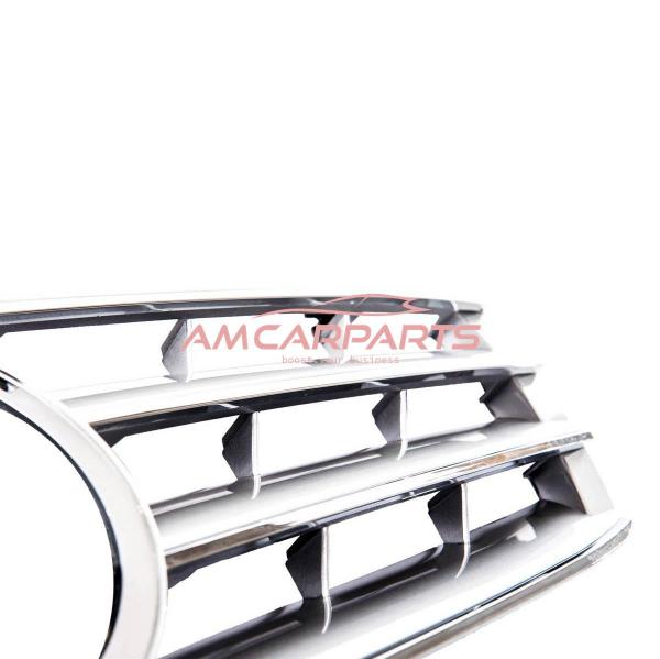 Upgrade Design Kühlergrill / Sportgrill passend für Mercedes Benz C-Klasse W203 / S203 00-07 Hochglanz silber / chrom
