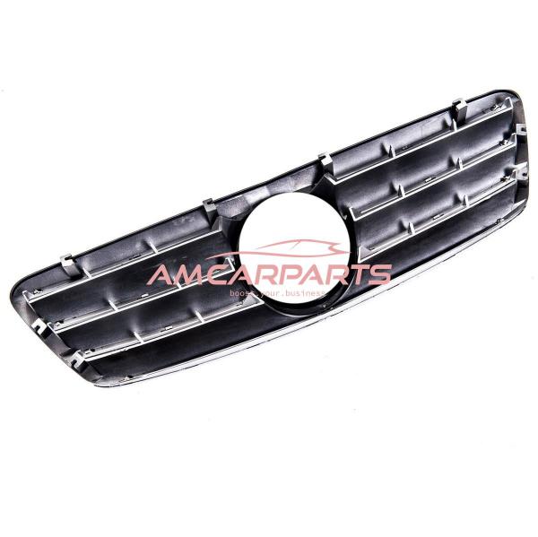 Upgrade Design Kühlergrill / Sportgrill passend für Mercedes Benz C-Klasse W203 / S203 00-07 Hochglanz silber / chrom