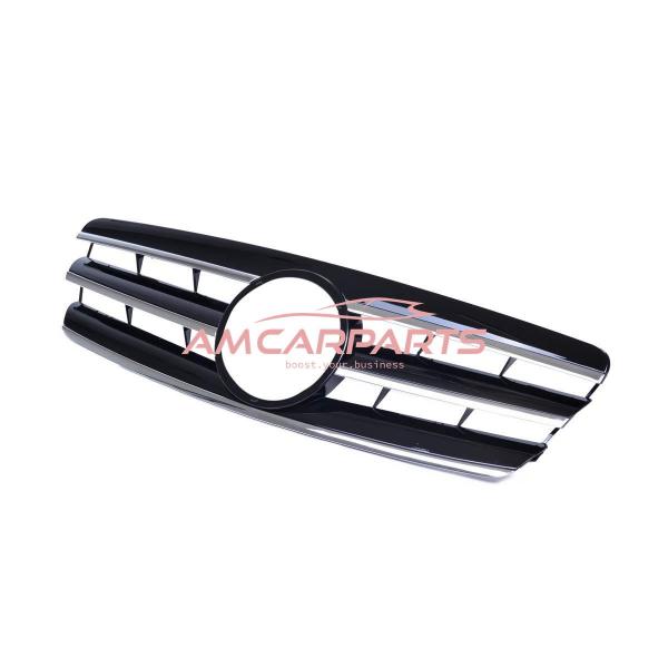 Upgrade Design Kühlergrill / Sportgrill passend für Mercedes Benz C-Klasse W203 / S203 00-07 Hochglanz schwarz / chrom