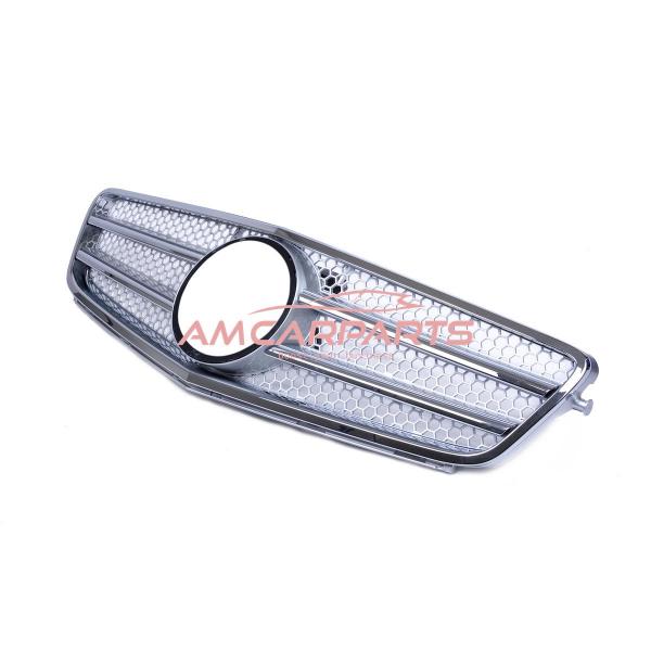 Upgrade Design Kühlergrill / Sportgrill für Mercedes C-Klasse (W204) / C-Klasse (S204) Vor-Facelift 07-11 Hochglanz silber / chrom