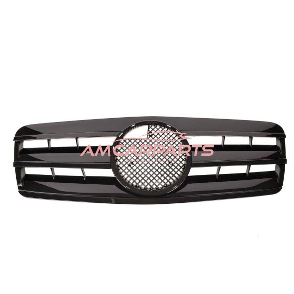 Upgrade Design Kühlergrill / Sportgrill für Mercedes Benz CLK W208 / C208 97-02 Hochglanz schwarz