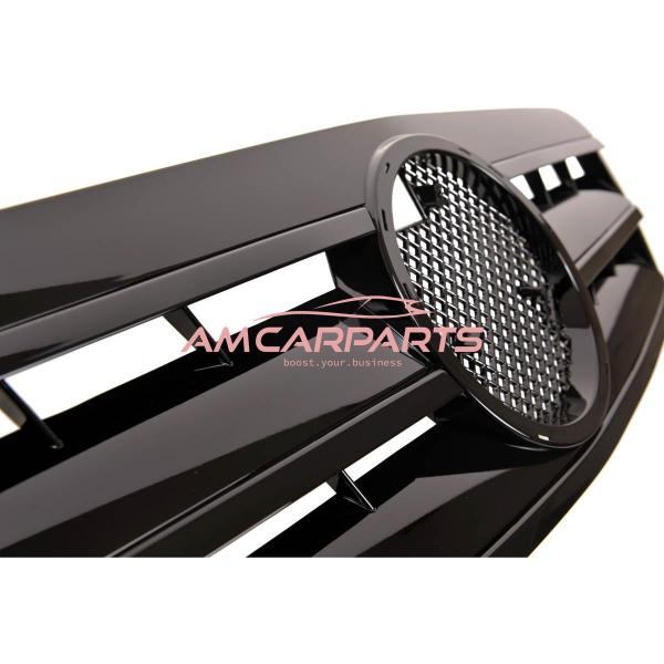 Upgrade Design Kühlergrill / Sportgrill für Mercedes Benz CLK W208 / C208 97-02 Hochglanz schwarz