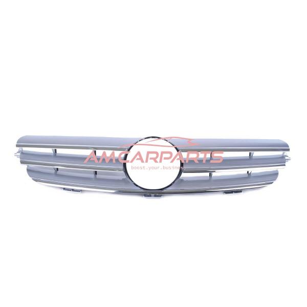 Upgrade Design Kühlergrill / Sportgrill für Mercedes Benz CLK W209 / C209 02-09 Hochglanz silber / chrom