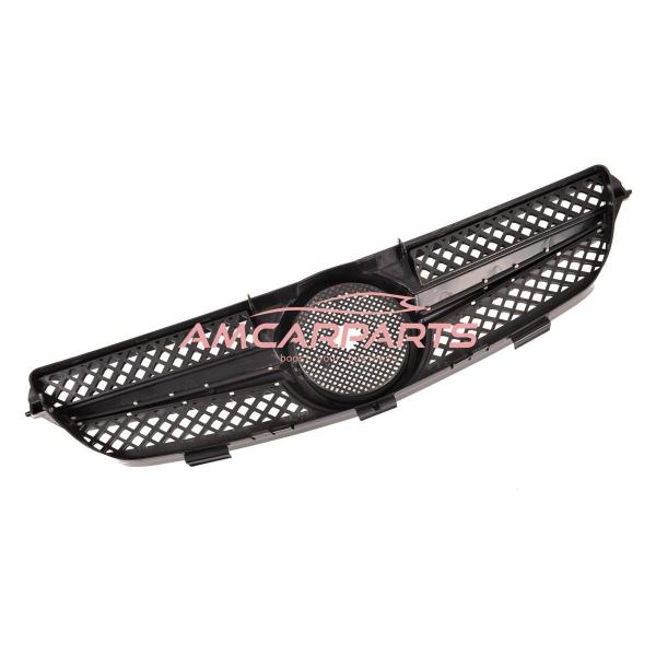 Upgrade Design Kühlergrill / Sportgrill für Mercedes Benz CLK W209 / C209 02-09 Hochglanz schwarz