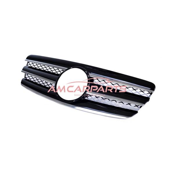 Upgrade Design Kühlergrill / Sportgrill für Mercedes Benz E-Klasse W211 / S211 Vor-Facelift 02-06 Hochglanz schwarz / chrom