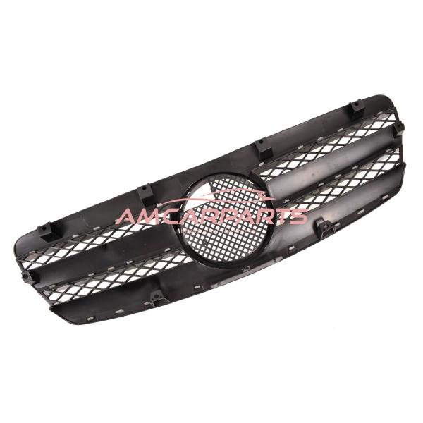 Upgrade Design Kühlergrill / Sportgrill für Mercedes Benz E-Klasse W211 / S211 Vor-Facelift 02-06 Hochglanz schwarz