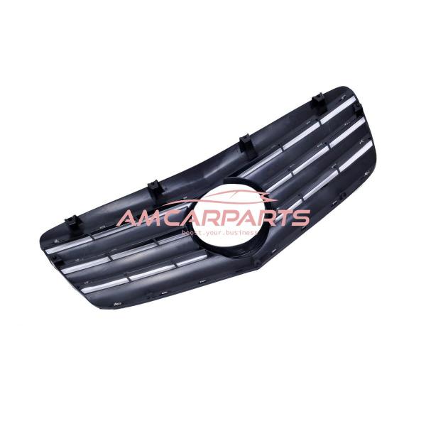 Upgrade Design Kühlergrill / Sportgrill für Mercedes Benz E-Klasse W211 / S211 Facelift 06-09 Hochglanz schwarz / chrom