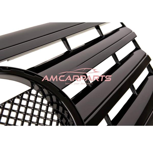Upgrade Design Kühlergrill / Sportgrill für Mercedes Benz E-Klasse W211 / S211 Facelift 06-09 Hochglanz schwarz