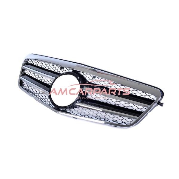 Upgrade Design Kühlergrill / Sportgrill für Mercedes Benz E-Klasse W212 / S212 Vor-Facelift 09-13 Hochglanz schwarz / chrom
