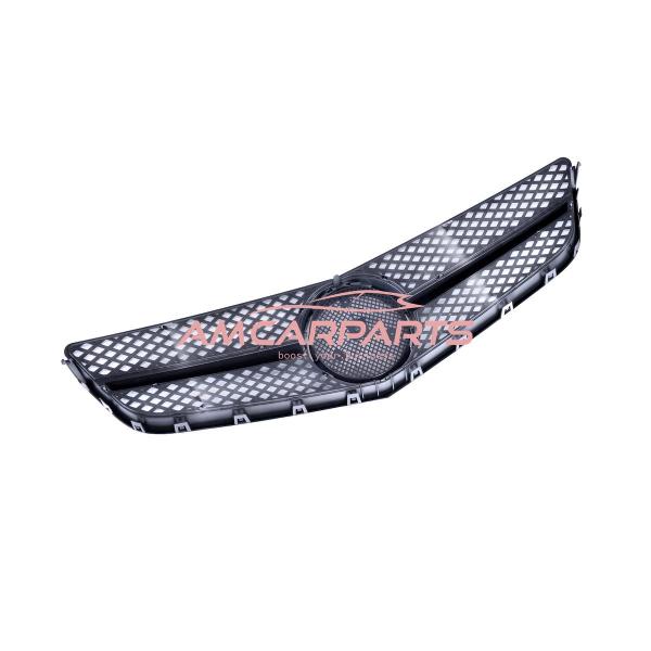 Upgrade Design Kühlergrill / Sportgrill passend für Mercedes Benz E-Klasse C207 / A207 Vor-Facelift 09-13 Hochglanz silber / chrom
