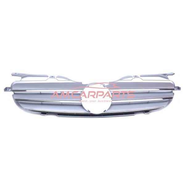 Upgrade Design Kühlergrill / Sportgrill passend für Mercedes Benz SLK R170 96-04 Matt silber / chrom