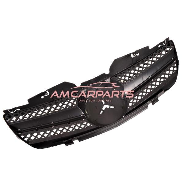 Upgrade Design Kühlergrill / Sportgrill für Mercedes SL (R230) Vor-Facelift 01-06 Hochglanz schwarz