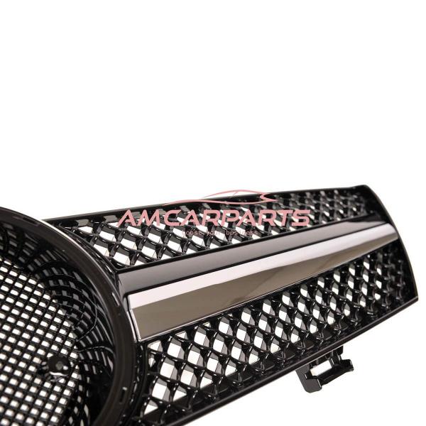 Upgrade Design Kühlergrill / Sportgrill für Mercedes CLS (C219) Vor-Facelift 04-08 Hochglanz schwarz / chrom
