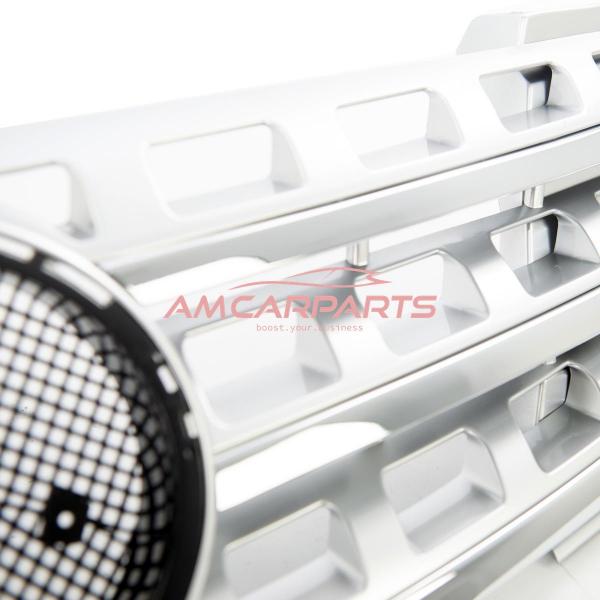 Upgrade Design Kühlergrill / Sportgrill für Mercedes ML-Klasse / M-Klasse W164 Vor-Facelift 05-08 Matt silber / chrom