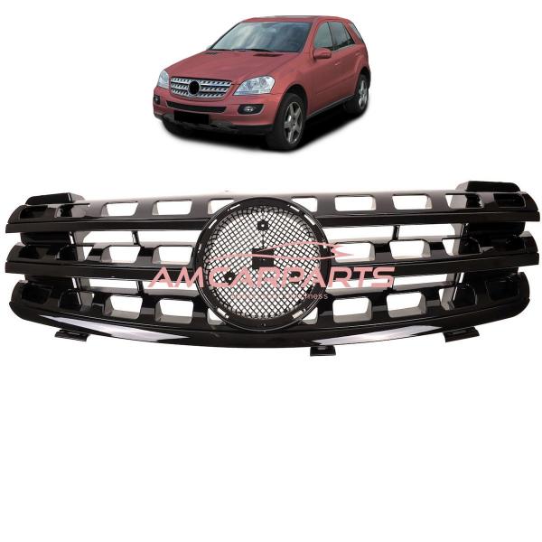 Upgrade Design Kühlergrill / Sportgrill für Mercedes ML-Klasse / M-Klasse W164 Vor-Facelift 05-08 Hochglanz schwarz