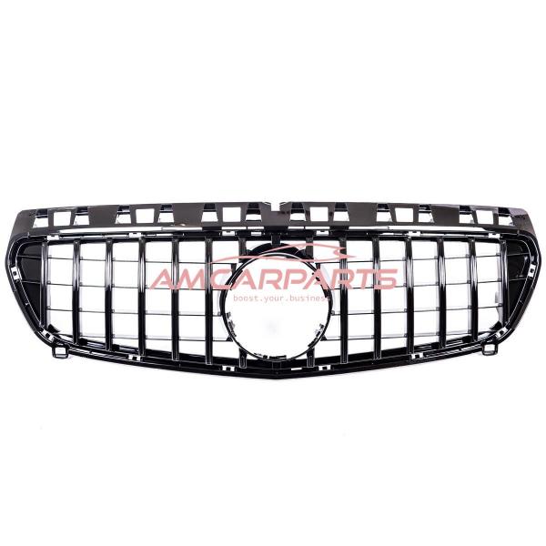 Upgrade Design Kühlergrill / Sportgrill passend für Mercedes Benz A-Klasse W176 Vor-Facelift 12-15 Hochglanz schwarz