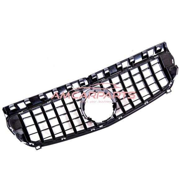 Upgrade Design Kühlergrill / Sportgrill passend für Mercedes Benz A-Klasse W176 Vor-Facelift 12-15 Hochglanz schwarz