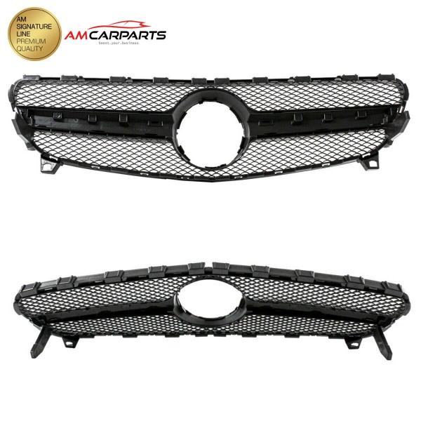 Upgrade Design Kühlergrill / Sportgrill passend für Mercedes Benz A-Klasse W176 Facelift 15-18 Matt schwarz / Hochglanz schwarz