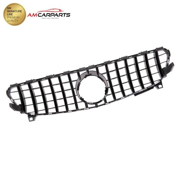 Upgrade Design Kühlergrill / Sportgrill passend für Mercedes Benz A-Klasse W176 Facelift 15-18 Hochglanz schwarz / chrom