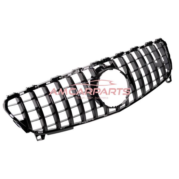 Upgrade Design Kühlergrill / Sportgrill passend für Mercedes Benz A-Klasse W176 Facelift 15-18 Hochglanz schwarz