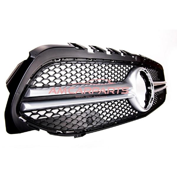 Upgrade Design Kühlergrill / Sportgrill passend für Mercedes Benz A-Klasse V177 / W177 18-23 Matt schwarz / Matt silber