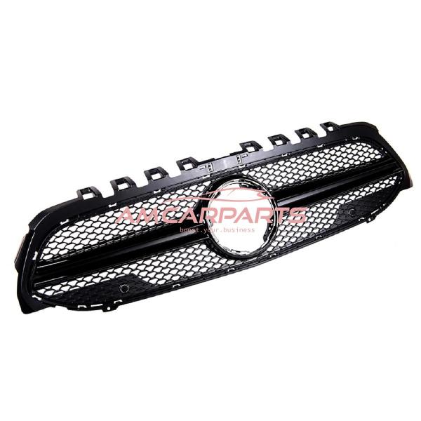Upgrade Design Kühlergrill / Sportgrill passend für Mercedes Benz A-Klasse V177 / W177 18-23 Matt schwarz / Hochglanz schwarz