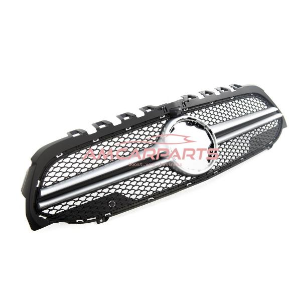 Upgrade Design Kühlergrill / Sportgrill passend für Mercedes Benz A-Klasse V177 / W177 18+ Matt schwarz / Matt silber