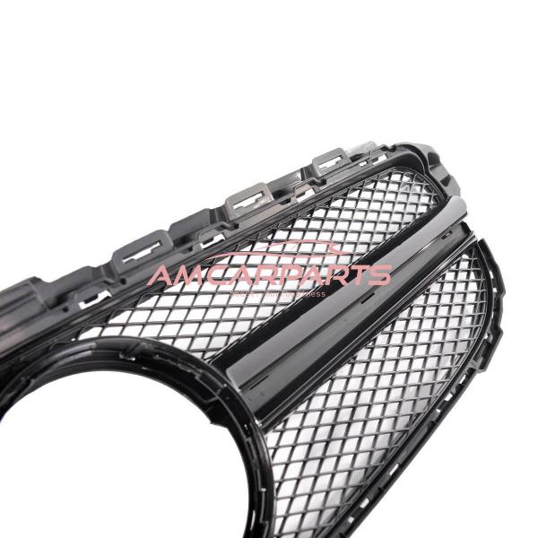 Upgrade Design Kühlergrill / Sportgrill passend für Mercedes Benz C-Klasse W205 / S205 / A205 / C205 13-18 Matt schwarz / Hochglanz schwarz