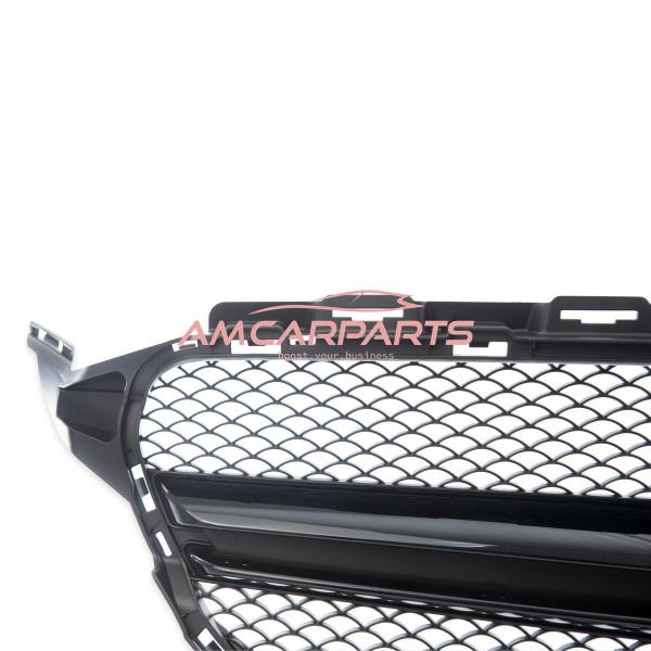 Upgrade Design Kühlergrill / Sportgrill passend für Mercedes Benz C-Klasse W205 / S205 / A205 / C205 13-18 Matt schwarz / Hochglanz schwarz