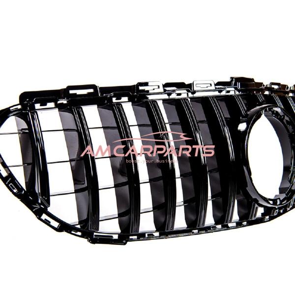 Upgrade Design Kühlergrill / Sportgrill passend für Mercedes Benz C-Klasse W205 / S205 / A205 / C205 Facelift 18-21 Hochglanz schwarz