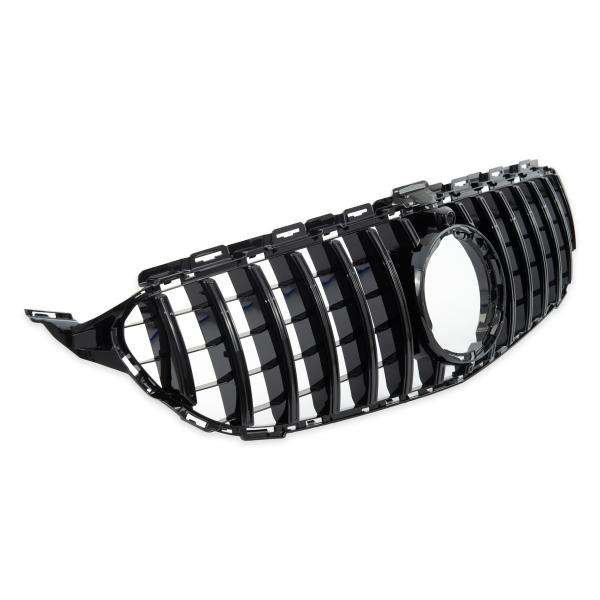 Upgrade Design Kühlergrill / Sportgrill passend für Mercedes Benz C-Klasse W205 / S205 / A205 / C205 Facelift 18-21 Hochglanz schwarz