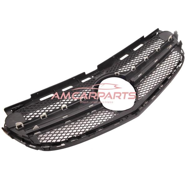 Upgrade Design Kühlergrill / Sportgrill für Mercedes Benz E-Klasse W212 / S212 Facelift 13-16 Matt schwarz / Matt silber